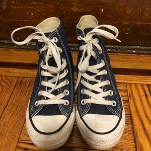 Navy Blue Classic Chuck Taylor All Star Converse High Top - Size 5.5 Women's